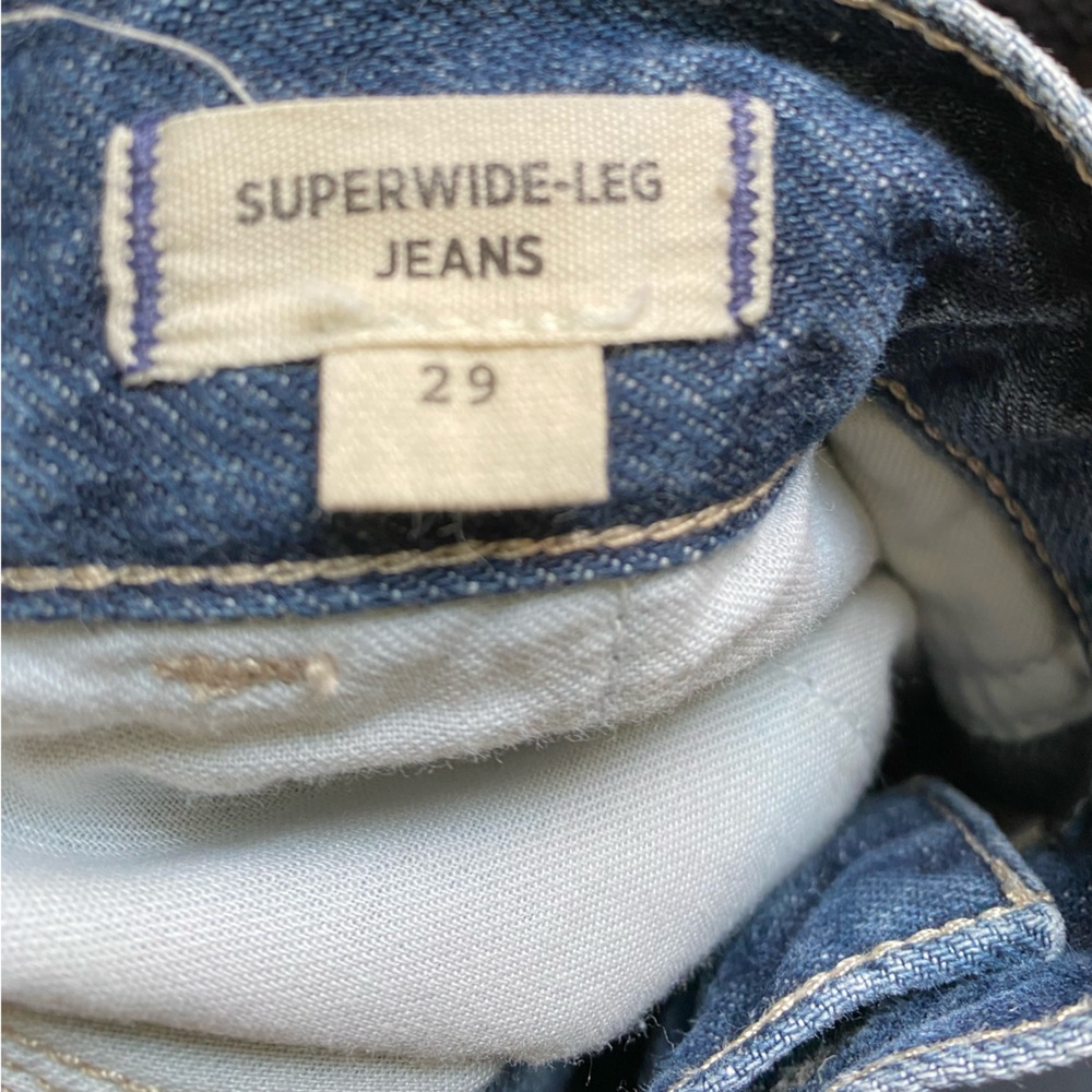 Madewell Dark Blue super wide leg Jeans high waisted size 29 - Picture 12 of 12